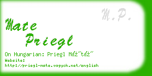 mate priegl business card